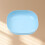 Knochenspießschale, quadratisch, blau, PP, 5