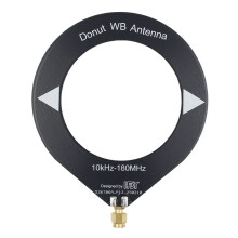 10 KHz-180 MHz Loop Antenne All Band Coverage Ring Donut Antenne Ondersteunt Kortegolf/Middengolf SDR voor Radio Zwart