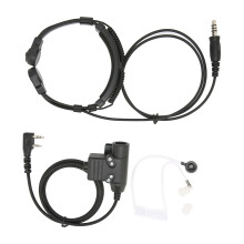 Taktisches Headset für Funkgeräte, flexibles Kehlkopfmikrofon mit akustischem Schlauch, taktisches Headset mit Audioempfang, VOX-Funktion und Fi