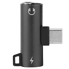 Compatibilitate dispozitive electronice Adaptor audio și de încărcare îmbunătățit de tip C la 3,5 mm Cablu flexibil de protecție a sunetului