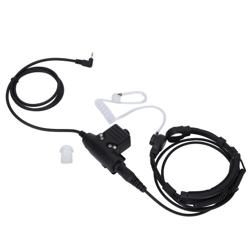 U94 PTT Headset System Adapter for 2.5mm Walkie Talkies, Black 1