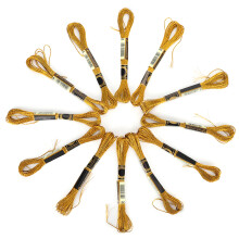 24Pcs Stickgarn CrossStitch Glossy Gold