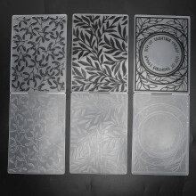 3Pcs Kunststoff Präge Ordner Geprägte Vorlage DIY