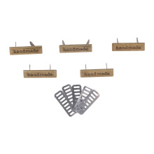 Bronze Zinklegierungsmetall Manuelle Etiketten 5 Sets in Beutel
