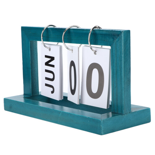 Calendrier de bureau en bois massif - Cadeau réversible
