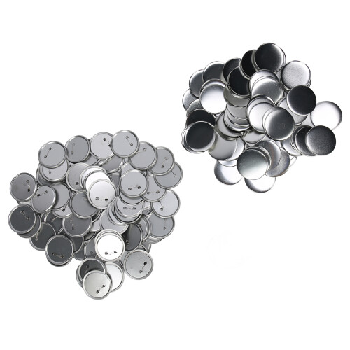 100 Sets Blanko-Button-Abzeichen-Teile-Set DIY für 2