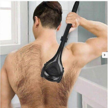 Back and body razor for men (DIY), ergonomic handle, wet or dry shaving (blade included)