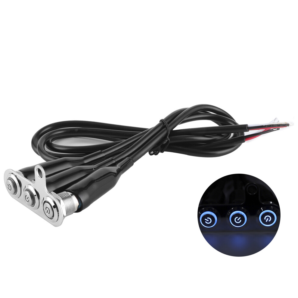12V Edelstahl Motorrad Lenker Schalter Led 7011774129715