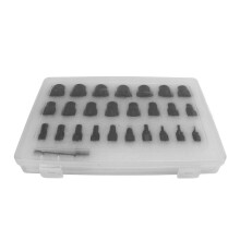 25Pcs Damaged Screw Extractor Set, Alloy Steel, 3/8" Square Drive