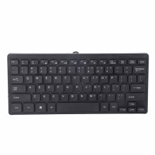Mini teclado con cable para PC, teclado compacto con interfaz USB perfectamente compatible, teclas suaves y silenciosas, diseño ergonómico y