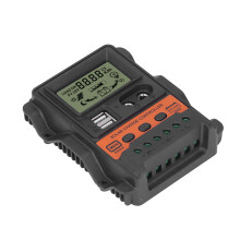 K1688 Solar-Laderegler 12V/24V 30A mit LCD-Display und 2 USB-Ports
