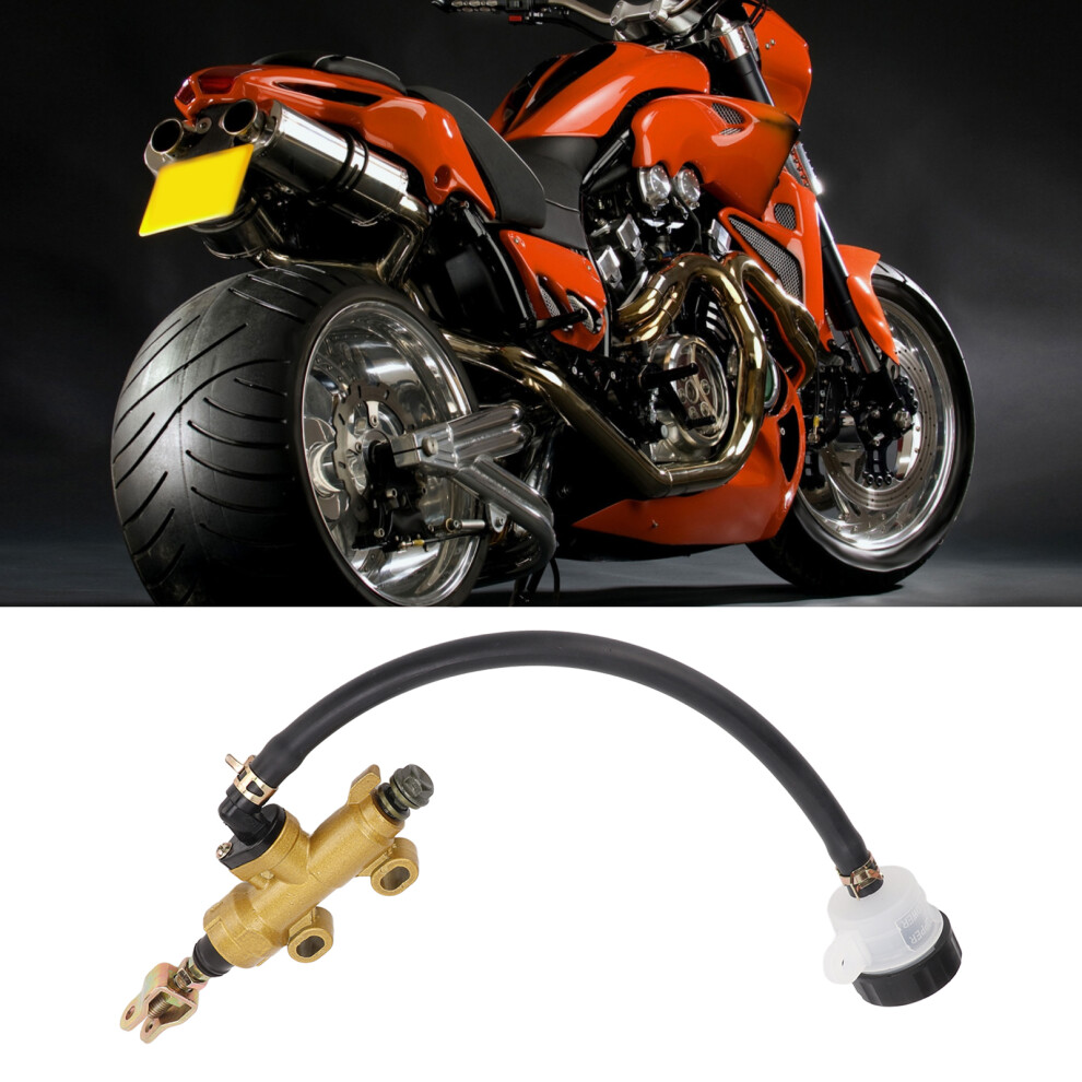 Universal Motorcycle Rear Brake Master Cylinder Kit With Reservoir, Metal & Rubber, Fits Dirt Bikes & Atvs 7901376312861