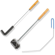 3-Delig Reinigingsgereedschap voor Friteuses, Reinigingsgereedschappen voor Roestvrijstalen Friteuses, Friteuseborstel voor Mandjes,