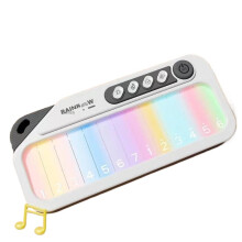 (Weißer Farbbild schirm Elektronische Orgel 12 Tracks 5 Musik instrumente) Taschen-Mini-Klavier muster