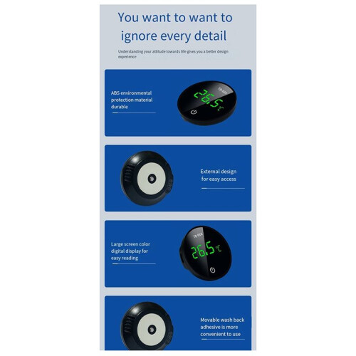 Akvarietermometer Aquarium Termometer Touch Stick Digital Aquarium Termometer LED-Display 2