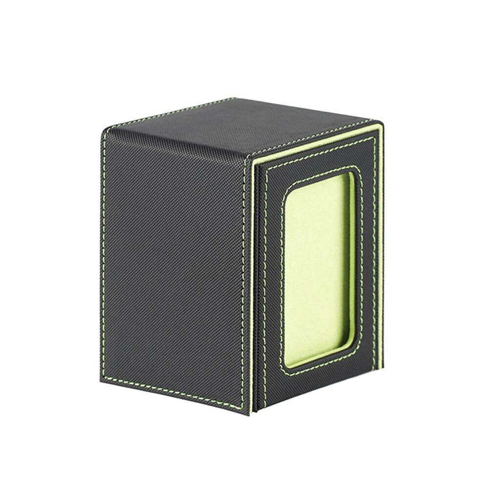 Card Storage Box For Trading Cards, Card Deck Box With Display Window Card Deck Case Green 6033808783138