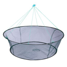 Foldable Drop Net Fishing Landing Crayfish Shrimp Catcher Prawn Bait Crab Shrimp Pier Harbour Pond Mesh 150cm