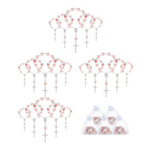 Baptism Favors for Girls Include 25 Pcs Baptism Rosary Baby Rosary Rosary 25 Pcs Organza Bags Baptism Gifts