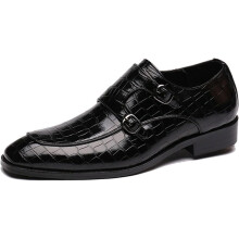 Business Leather Shoes for Men Slip-On Loafers, Pointed Toe, Comfort Casual Style, Size 46EU H for Wedding and Daily Wear