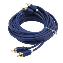 5m RCA-Audiokabel Blau elastisch Pure Kupfer Auto-Verstärker langlebiges Kabel