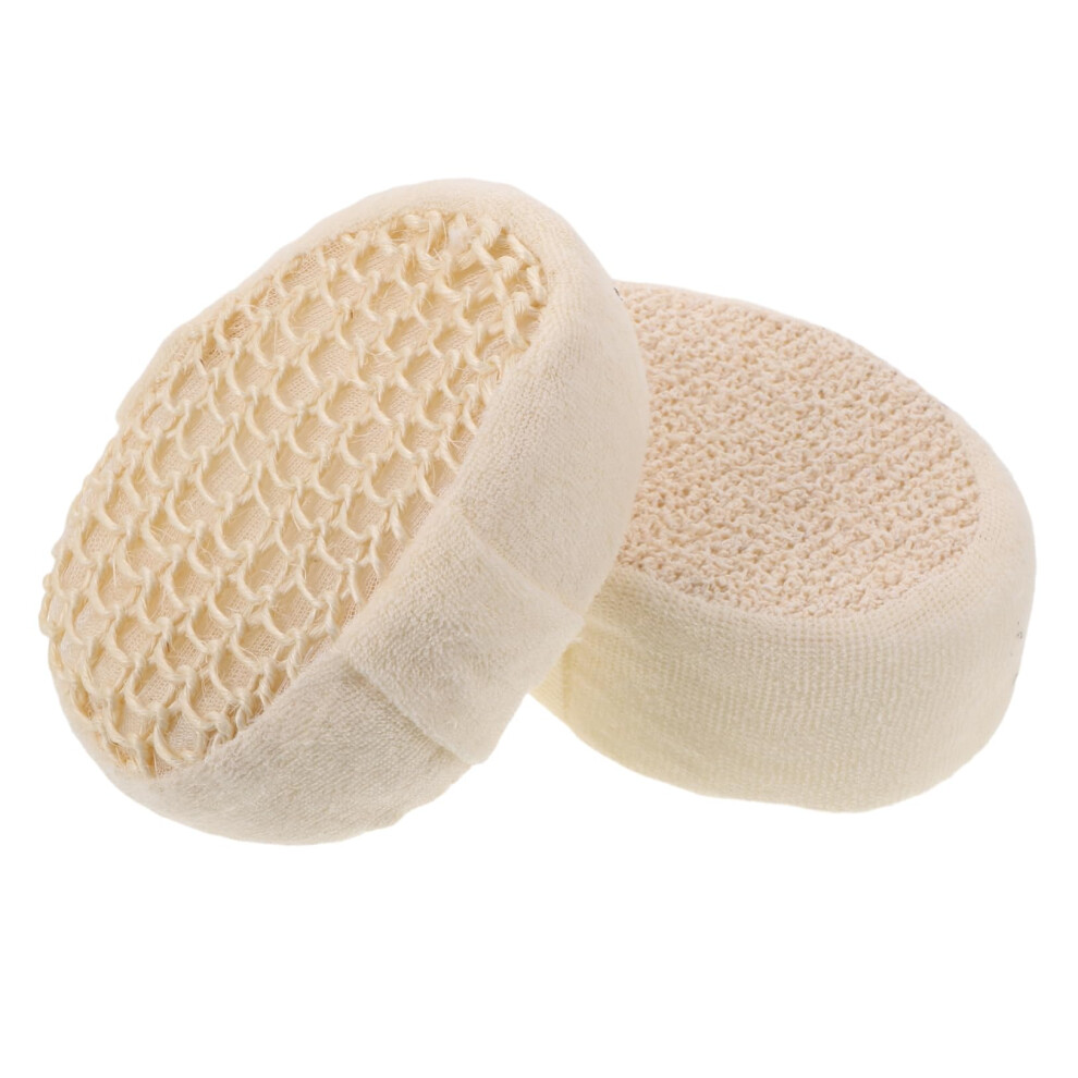Sisal Bath Scrubber, Oval Exfoliating Sponge, 2Pack, Natural, QuickDry, Gentle Exfoliation, MultiPurpose Care
