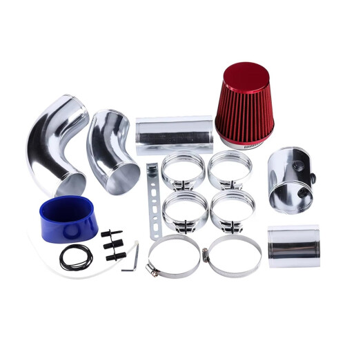 Universal 3 Inch Cold Air Intake Kit with  Flow Aluminium Pipe Turbo Filter Boosts Performance