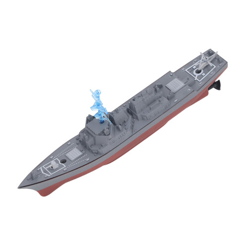 Military Ship Model with Dual Propeller Design, Ship Model Equipped for Remote Control and Water Sensor Activation, Scale Model for Navigation 1