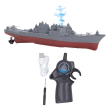 Military Ship Model with Dual Propeller Design, Ship Model Equipped for Remote Control and Water Sensor Activation, Scale Model for Navigation