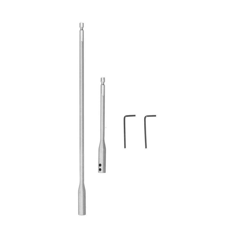 Wood Spade Drill Bit Extension For High-Carbon Steel Hex Shank, Drill Bit Holder With Extended Shaft, Fits Most 1/4 Inches Bits For Hard-To-Reach 9009791696981