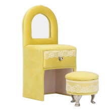 Sessel, Schmuckkästchen, multifunktionale, realistische Puppenhausmöbel aus Flanell, Sofa, Sessel, Schmuckkästchen mit weichem Bezug