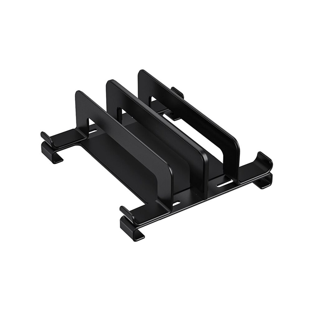 Laptop Stand Holder Adjustable Vertical Desktop Notebook Dock Space-Saving 3 In 1 Computer Stand Black 4713743475559