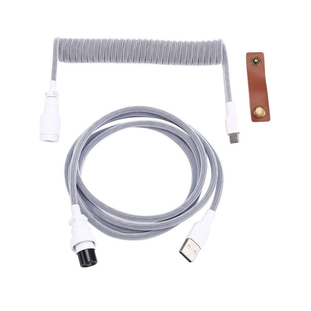 Double Usb-C Mechanical Keyboard Cable With Gx16 Connector, Type-C Interface Ideal For Gaming Keyboards 6033461037753