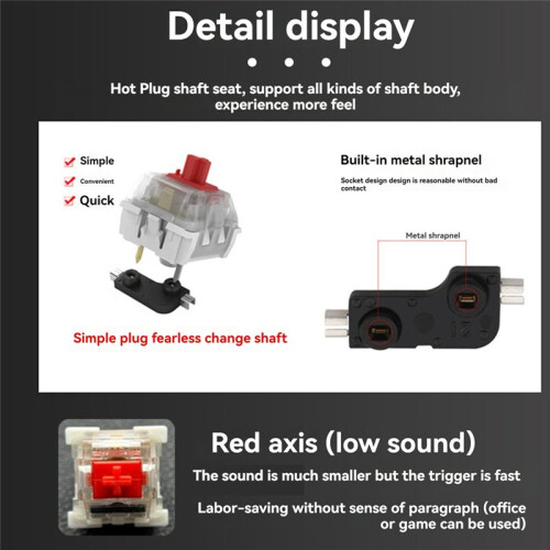 1-Key  Keypad 2.4G Wireless USB Mechanical Gaming Keyboard Hot Key Program for Gaming Office Work White 1