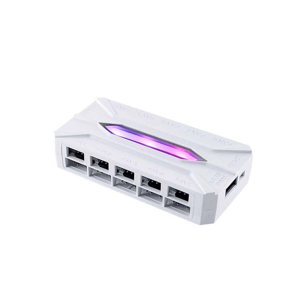 Chassis Fan Hub 10 Argb 3Pin+Pwm 4Pin Equipped With Remote Control-Controlling Lighting White 6032029521468
