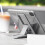 Universal Tablet Stand Foldable Storage Sticky Tablet Bracket for Desktop E-Reader Bracket Tablet Holder Dark Grey 6
