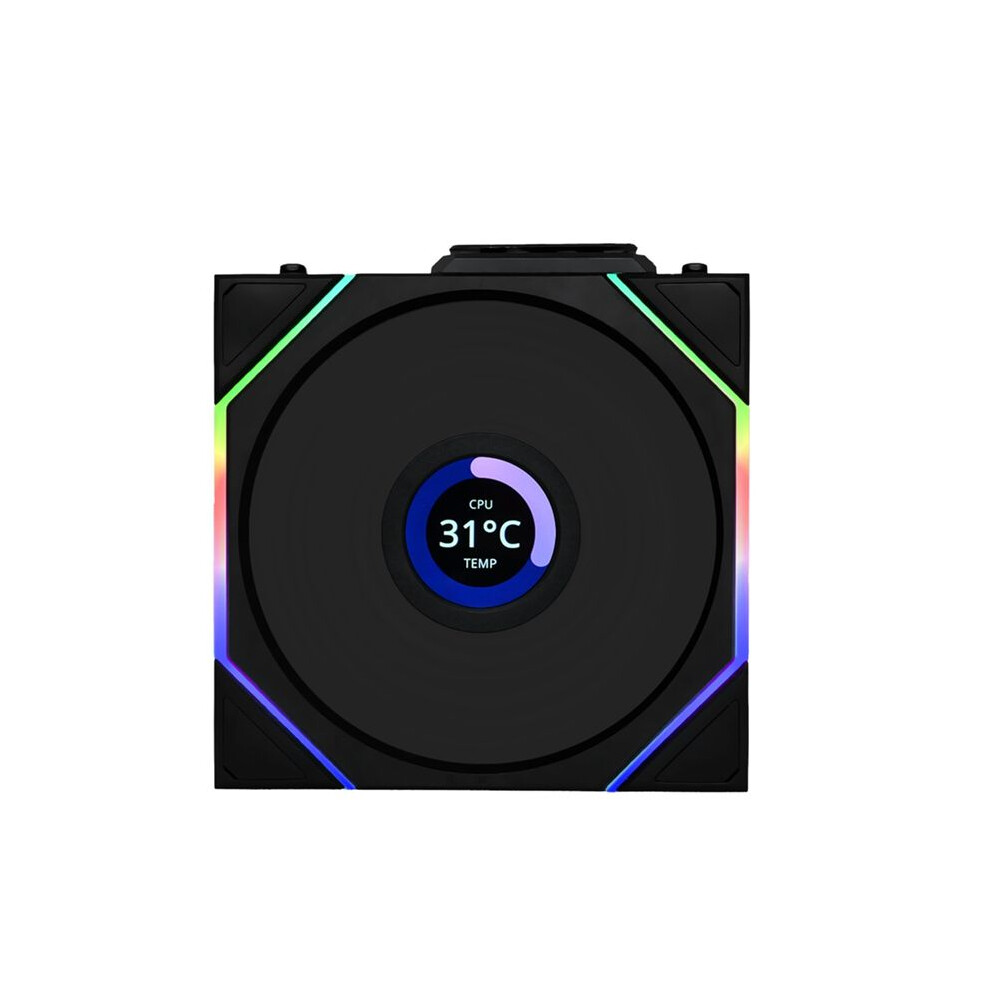 Fan Tl Wireless Lcd 120 Reverse Blade Fan Computer Case 120Mm Fan (Black), Controller Not Included Black 6034120821911