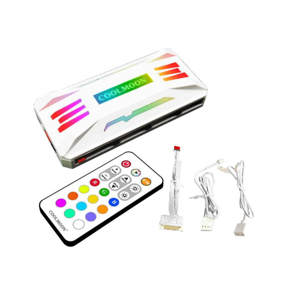 Coolmoon Rgb Controller 4Pin Pwm 5V 3Pin Argb Cooling Fan Remote Control For Computer Pc Case Chassis Radiator 6031578644857