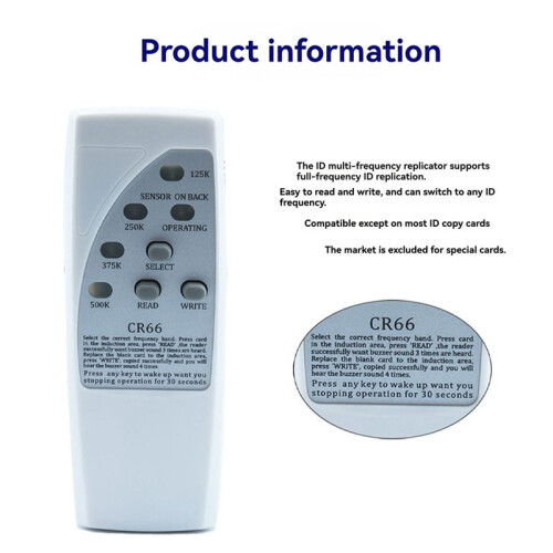 Handheld RFID  Chip Reader Writer+5200 Keychain 125Khz ID Copier Duplicator ID Tags Programmer for EM4305 T5577 2