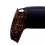 DIY Soft Touch Rear Bottom Shell for PS5 Joystick Game Controller Parts Non-Slip Back Housing Black Orange 5