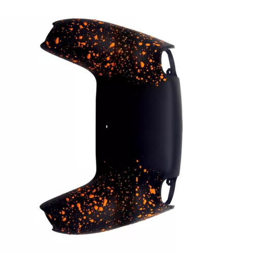 DIY Soft Touch Rear Bottom Shell for PS5 Joystick Game Controller Parts Non-Slip Back Housing Black Orange 1