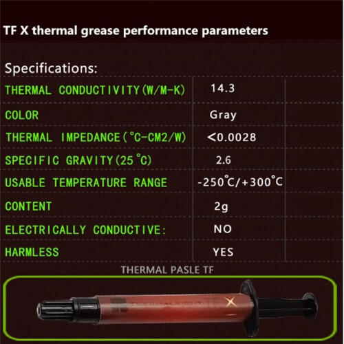 Thermalright TFX 2g 14.3w Thermal Grease Desktop Computer Notebook Thermal Grease 2g Thermal Grease 1