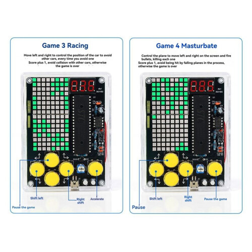 DIY Pixel Game Kit  Pixel Game Console with Voice Electronics DIY Soldering Project Practice Solder Learning Set A 2