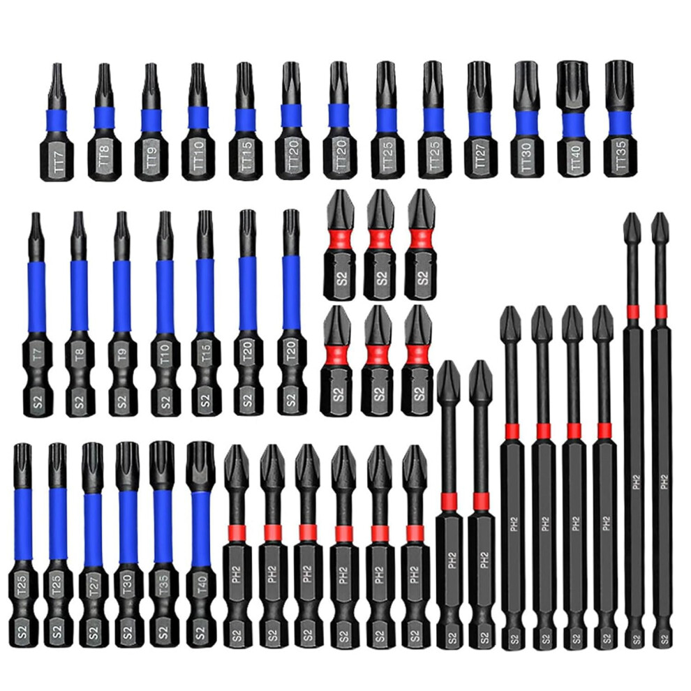 46-Piece Magnetic Impact Nut Driver Set With Anti-Slip Screwdriver Bits For Diy And Construction Projects 9187378474099