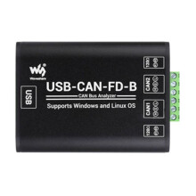 Waveshare USB-zu-CAN-FD-B-Adapter, Industrieller CAN/CAN-FD-Bus-Datenlogikanalysator mit Kommunikation für Windows/Linux