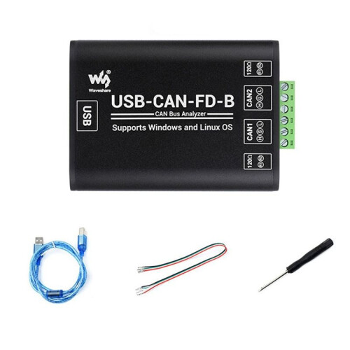 Waveshare USB to CAN FD Adapter Industrial CAN/CAN FD Bus Data Logic Analyzer for Enhanced Communication USB-CAN-FD-B