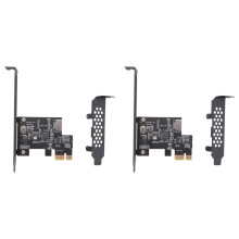 2X Carte D'Extension PCI-E 1X Vers USB 3.2 GEN1 5 Gbps Type-E A-Key, Interface Type-C Du Panneau Avant pour Ordinateur de Bureau (ASM1042A)