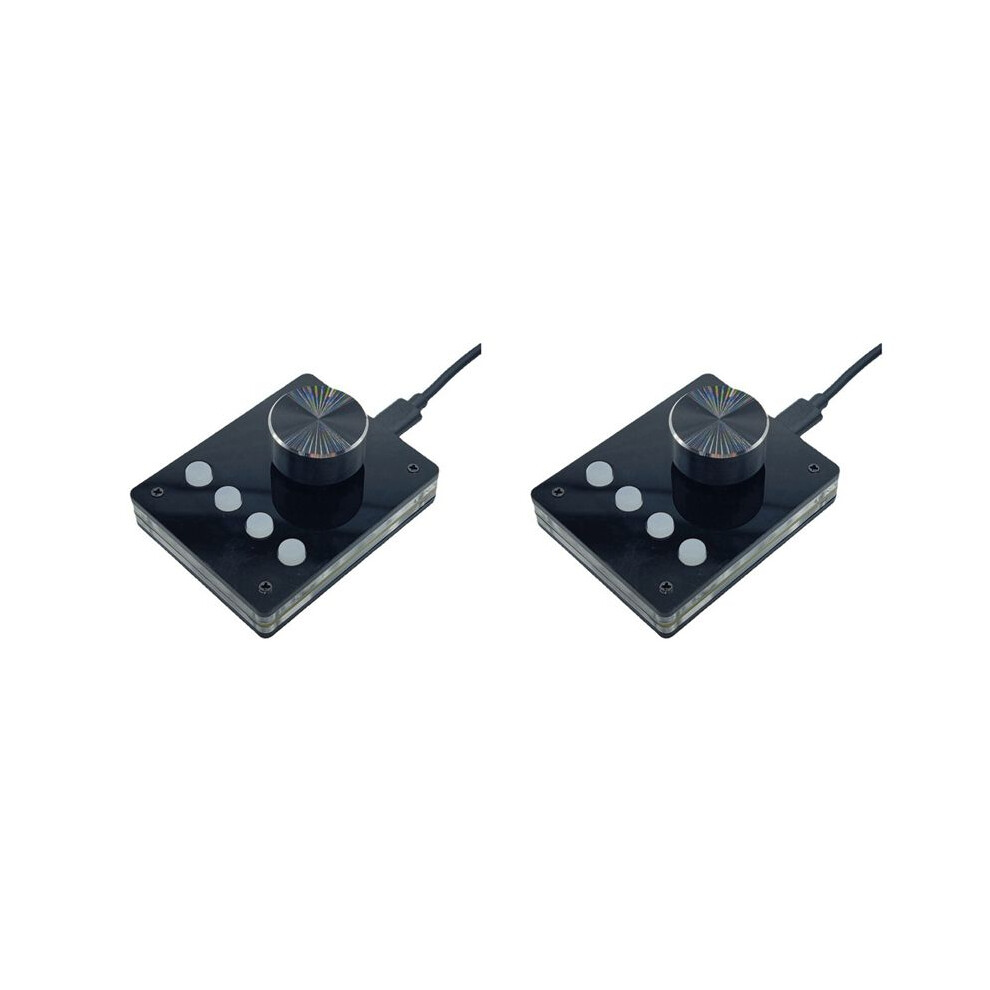 2X Multimedia Programmable Keyboard Usb Knob Custom Keyboard Macro Keyboard Volume Controller (Small Button) White 4711095923773