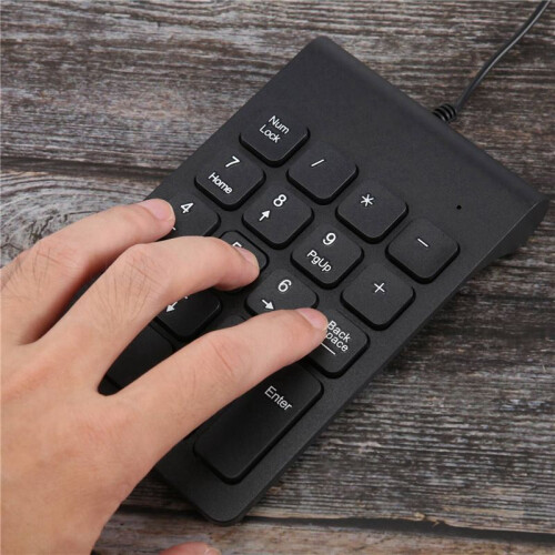 5X  USB Wired Numeric Keypad Numpad 18 Keys Digital Keyboard for Accounting Teller Laptop Windows Android (Black) 1