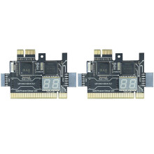 2X TL611 PRO Diagnosekaart, Pcie Diagnosekaart voor Desktop Pcie Moederborden voor Desktops en Laptops (Zwart)