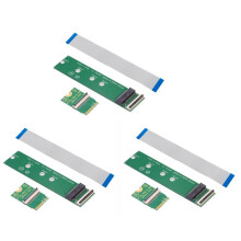 3X Nieuwe Key A+E Interface WIFI Naar M.2 Key M Interface FPC Soft Bank SSD-Verbindingskabel NVME-Adapterkaart NGFF
